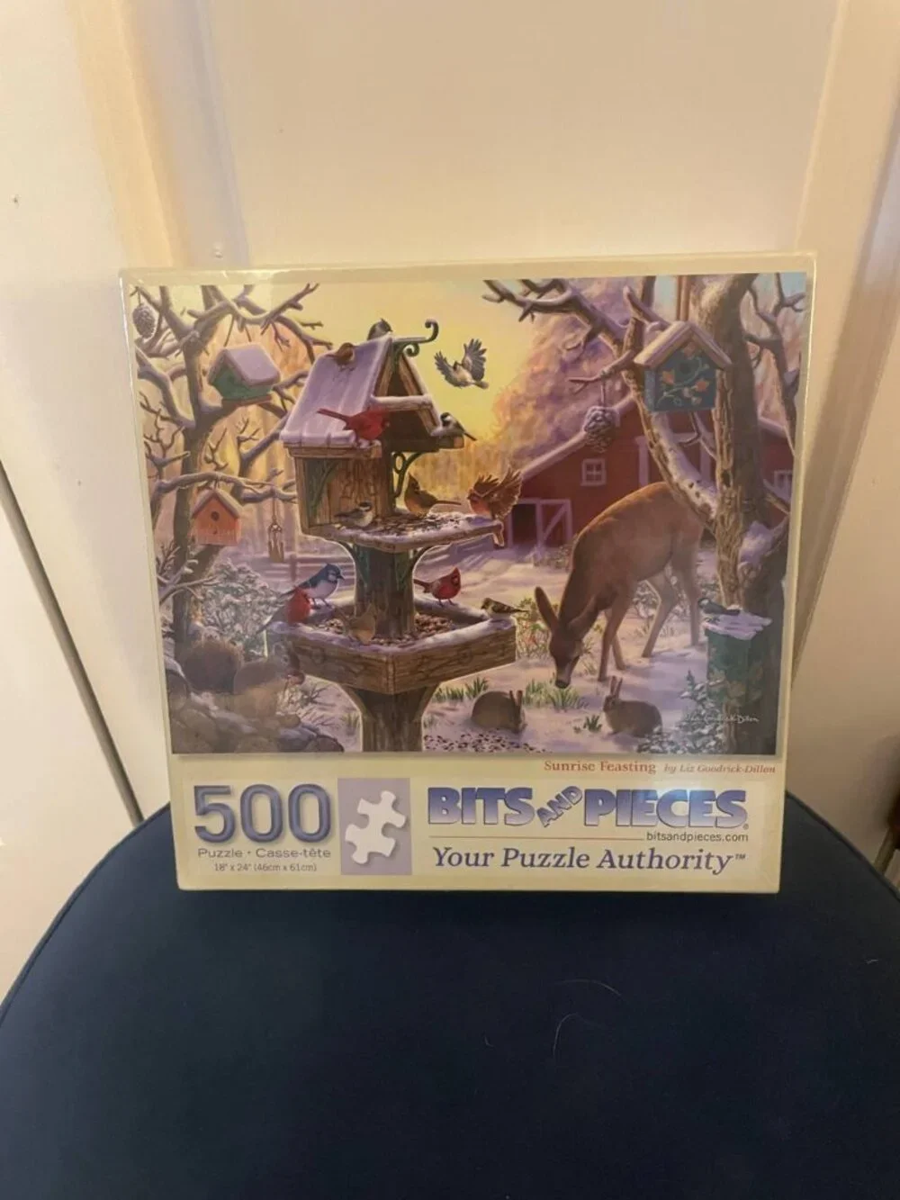 NWT Bits and Pieces Sunrise Feasting 500 Piece Jigsaw Puzzle Cottagecore Winter